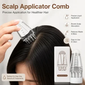 Premium Scalp Applicator Comb – 2-in-1 Hair Oil & Serum Applicator