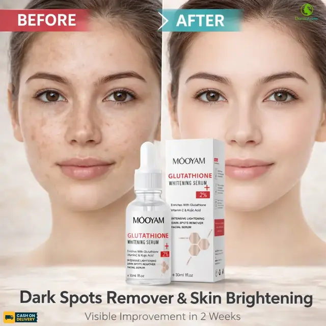 Glutathione Whitening Face Serum Vitamin C Kojic Acid - Image 3