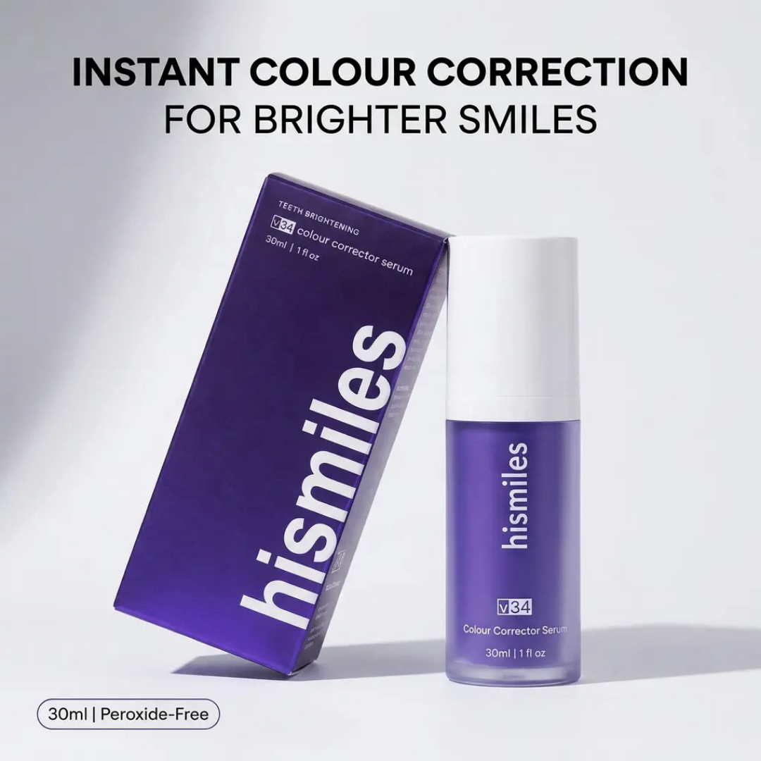HiSmile V34 Colour Corrector Toothpaste – Instant Teeth Whitening Purple Toothpaste