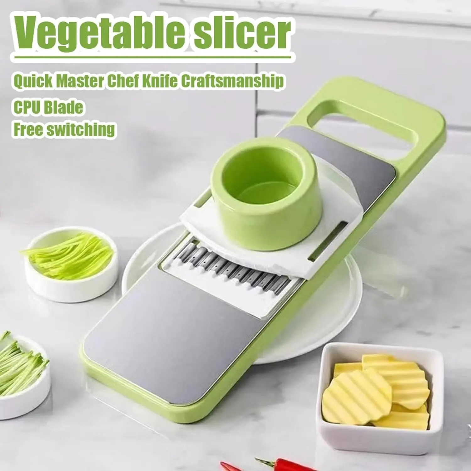 5-in-1 Multifunction Vegetable Cutter Slicer Chopper Grater & Peeler for Kitchen Use - Image 3