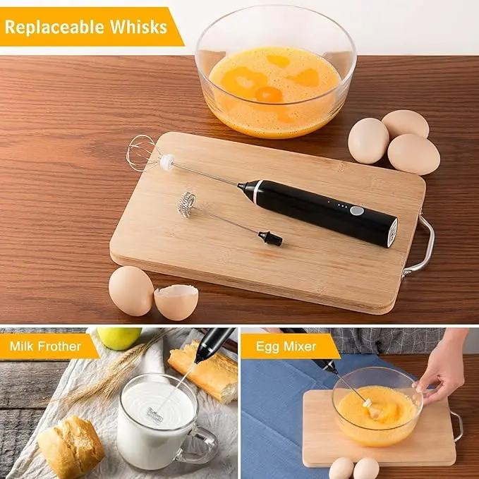 2-in-1 Electric Coffee Mixer, Milk Frother & Egg Beater (USB Rechargeable) - Image 3