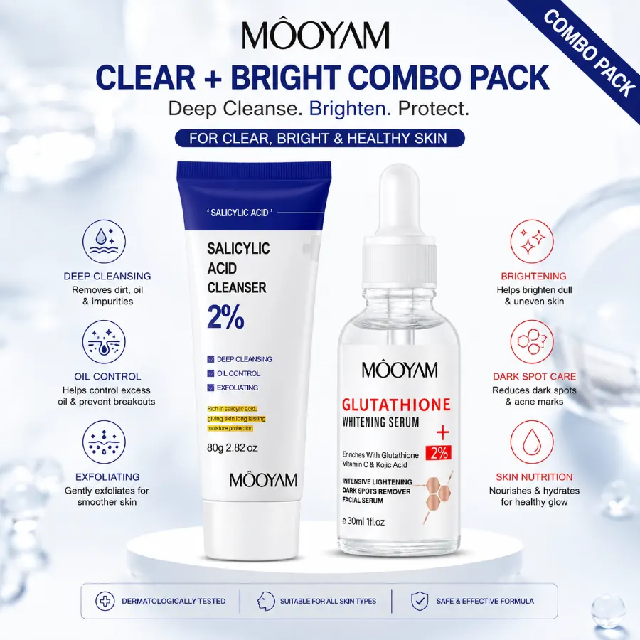 Combo - Clear & Glow Skincare Duo (Face Wash + Brightening Serum)