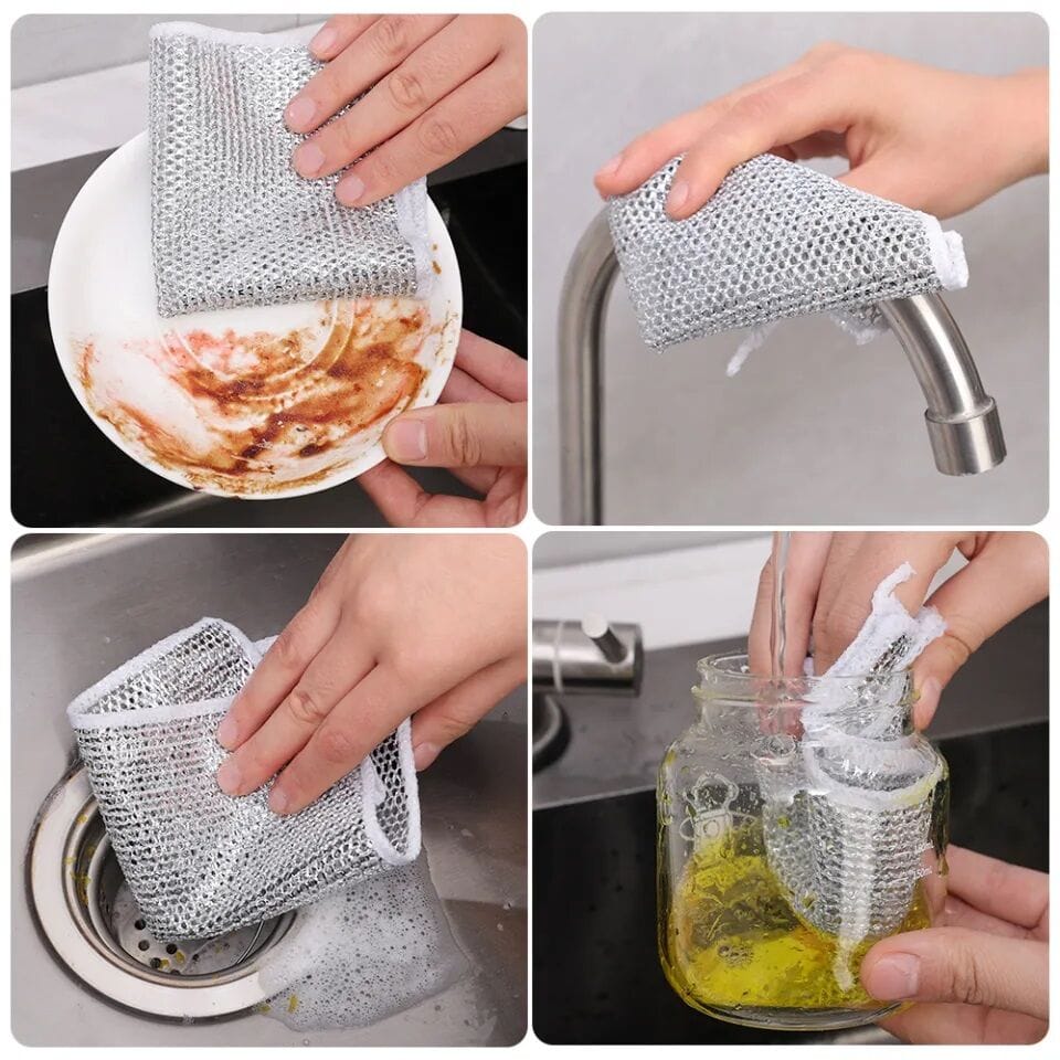 5 Pcs - China Majani – Double Layer Dishwashing Cloth - Image 2